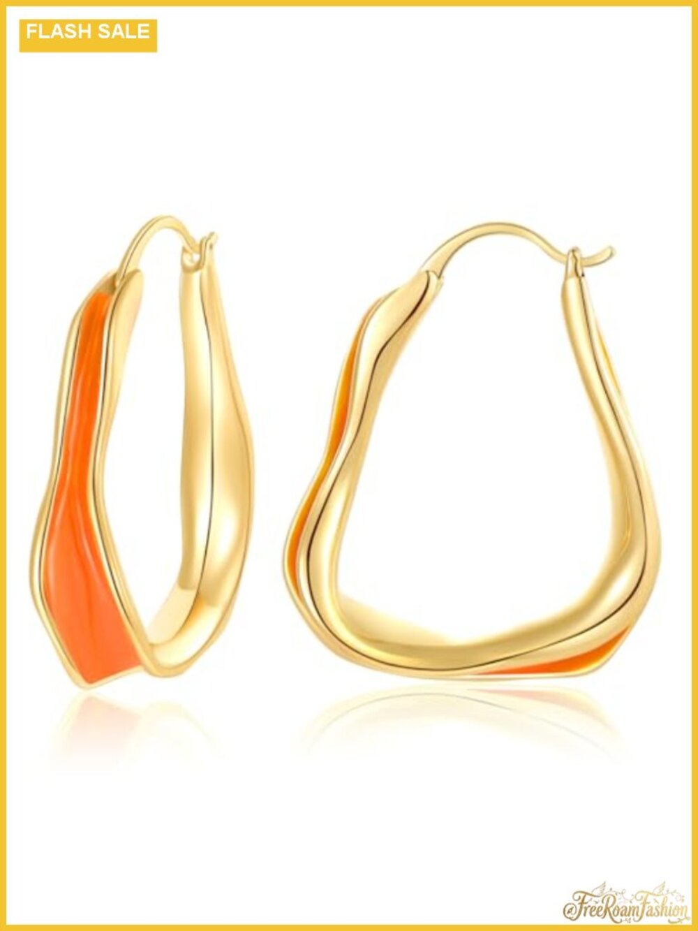 Chunky Hoop Earrings for Women Thick Minimalist Geometric Huggie Earrings Y2K